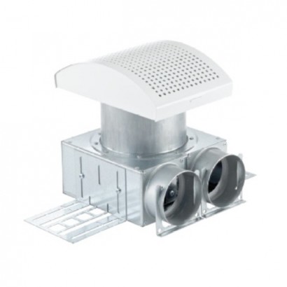 Bouche chauffante 400 W murale DN 125 - 2 x 75 mm [- Bouches chauffantes pour VMC double flux - PAUL - ZEHNDER]