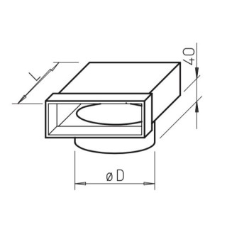 Coude vertical mixte pour conduit circulaire - FK-ER [- Conduits plats en acier galvanisé - Helios]