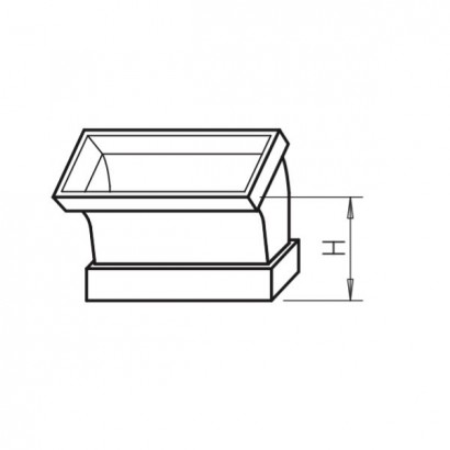 Coude vertical 45° - FK-BV [- Conduits plats en acier galvanisé - Helios]