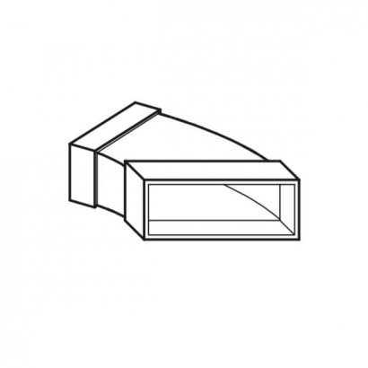 Coude horizontal 45° - FK-BH [- Conduits plats en acier galvanisé - Helios]