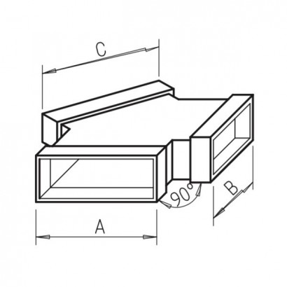 Culotte horizontale - FK-Y [- Conduits plats en acier galvanisé - Helios]