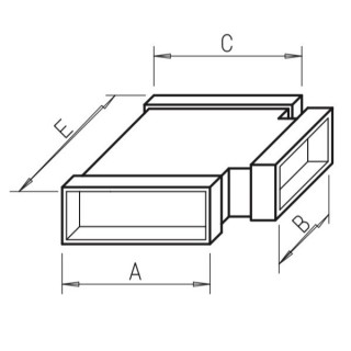 Té horizontal - FK-T [- Conduits plats en acier galvanisé - Helios]