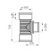 Te 90° Ø 300/200 en PP avec joints (pour regard) - LEWT-TE DN 300/200 [- Géoventilation / Puits canadien - Helios]