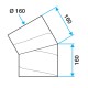 Coude 30° polyéthylène isolé Ø 160 mm [- Conduits PE Calogaine - ALDES]