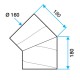 Coude 45° polyéthylène isolé Ø 160 mm [- Conduits PE Calogaine - ALDES]