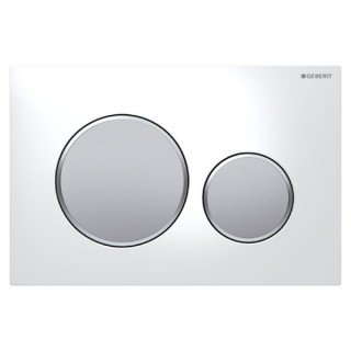 SIGMA 20 Blanc / chromé mat / chromé mat [- Plaque de déclenchement 2 touches - Geberit]