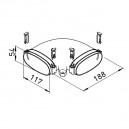 Coude horizontal pour conduit plat FlexPipe - FRS-BH 51 [- Conduits et accessoires VMC en PE-HD - Réseau FlexPipe - Helios]