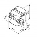 Coude vertical pour conduit plat FlexPipe - FRS-BV 51 [- Conduits et accessoires VMC en PE-HD - Réseau FlexPipe - Helios]