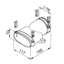 Raccord mixte droit - FRS-UG 51-75 [- Conduits et accessoires VMC en PE-HD - Réseau FlexPipe - Helios]