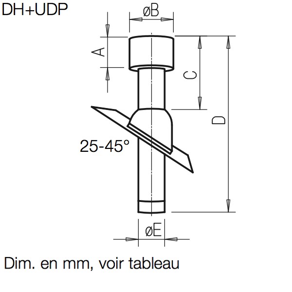 Sortie De Toit Universelle Inclin e En Plomb 100 125 Et 160 Mm 