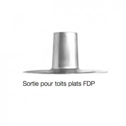 Sortie de toit plat pour Chapeau DH - Ø 100, 125 et 160 mm - FDP [- Sortie de toiture - Helios]