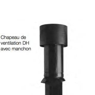 Chapeau de ventilation DH - Ø 100, 125 et 160 mm - compatible avec sorties UDP et FDP [- Sortie de toiture - Helios]