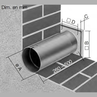 Kit de montage mural avec grille pour MiniVent et HelioVent [- accessoire VMC - HELIOS]