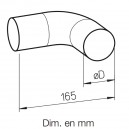 Coude étroit 90° acier galva [- FRS-B 63 ou 75 - Réseau FlexPipe - Helios]