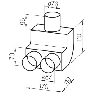 Coude vertical 90° [- FRS-B 75/2-63 - Réseau FlexPipe - Helios]