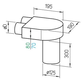 Plénum coudé DN 63 [- FRS-DKV 2-63/125 - Réseau FlexPipe - Helios]