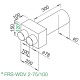 Plénum droit DN 100 ou DN 125 [- FRS-WDV 2-75/100 ou 2-75/125- Réseau FlexPipe - Helios]