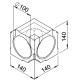 Coude intérieur - lot de 2 pièces - (RP-IW et RP-SIW) [- Conduits VMC apparents - Réseau RenoPipe - Helios]