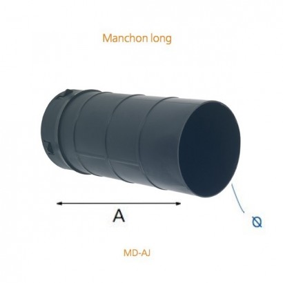 Manchon long pour bouches hygro Ø 80 et 125 mm [- MD-AJ - accessoires VMC - Atlantic]