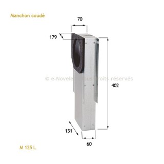 Manchon coudé pour bouche hygro Ø 125 mm [- accessoires VMC - Atlantic]