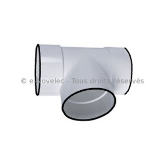 Té horizontal circulaire à joints Ø 125 mm - TEHC [- conduits PVC de Ventilation - Atlantic]