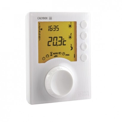 TYBOX 227 [- Thermostat programmable filaire pour chaudière ou PAC non réversible - 230 V - 6 niveaux de consigne - Delta Dore]