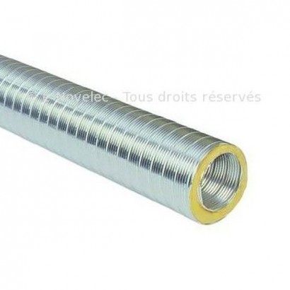 Gaine semi-rigide isolée Aluminium - GCR - Ø 125, 160, 200, 250 et 315 mm -  2 mètres [- conduits VMC - Atlantic]