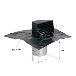 Sortie Chatière Ø 150 mm [- accessoire VMC - Aldès]