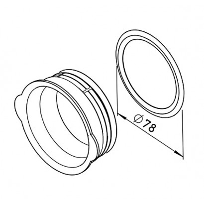 Bouchon pour raccord Ø 75 mm avec joint inclus [- FRS-VDS 75 - Réseau FlexPipe - Helios]