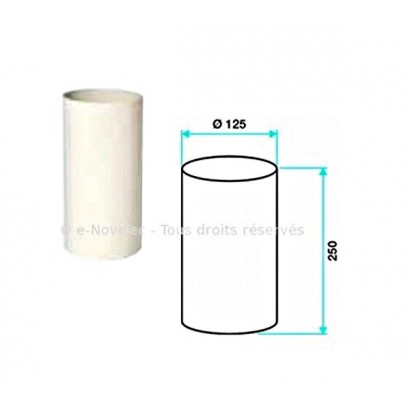 Rallonge circulaire Ø 125 mm [- Accessoires Réseau PEHD - Aldès]