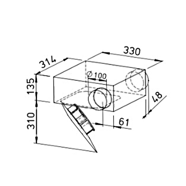 Raccord de refoulement Ø 160 vers Ø 125 mm pour VMC simple flux