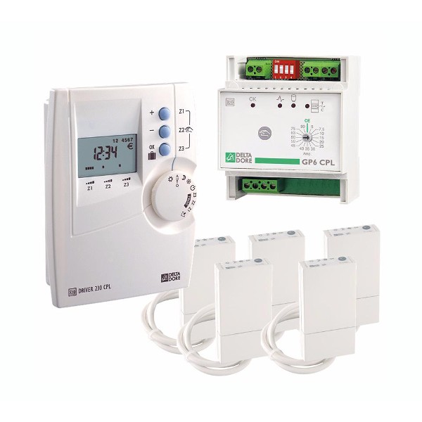 Pack CPL 630 Gestionnaire d nergie Courant Porteur 3 zones Delta Dore
