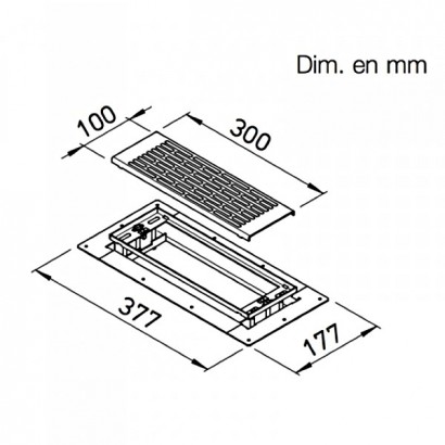 Grille extérieure rectangulaire PVC - S&P