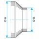 Réduction Conique Concentrique Aluminium - Ø 125 à 500 mm [- RCC alu - Conduits Alu VMC - Aldes]