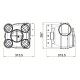 Kit ARIANT ES avec bouches Design carrées [- VMC Simple flux Autoréglable - Très basse consommation - Vortice]
