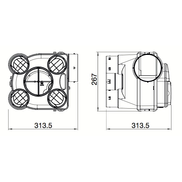 ARIANT HCS - Kit VMC simple flux hygrovariable + bouches design