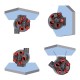 Kit PENTA HCS - bouches design carrées [- Pack VMC Simple flux Hygrovariable - Vortice]