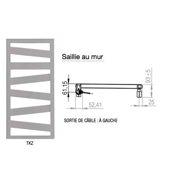 Sèche-serviette ACOVA KAZEANE électrique 1000 W - TKZ-100-060/GF