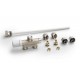 Pack robinetterie monopoint (thermostatisable) - Droit - Nickelé [- Monotube / Bitube Entraxe 50 mm - ACOVA]