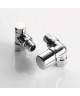 Pack robinetterie équerre d'angle pour radiateur - robinet à droite (thermostatisable) - Chromé [- ACOVA]