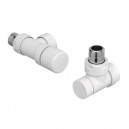 Pack robinetterie manuelle thermostatisable - Equerre inversée - Blanc [- ACOVA]