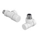 Pack robinetterie manuelle thermostatisable - Equerre inversée - Blanc [- ACOVA]