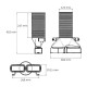 Té de raccordement droit - 50x100 mm ou 60x130 mm pour bouche ronde [- Conduits et accessoires VMC en PEHD - Brink]