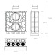 Caisson de distribution multi-configuration - 8 piquages [- Accessoires VMC en PEHD - Brink]