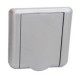 Kit prise spécial placo Ø 40 mm - carrée - blanc ou gris métal [- KPC 40 BL ou GR - Réseau Aspiration centralisée - Unelvent]