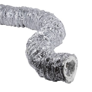 Gaine calorifugée et insonorisée - Ouate Polyester 25mm - 10 mètres - T max + 250°C - Ø 80 à 250 mm [- conduits VMC - Vortice]