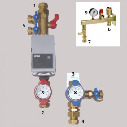 Circulateur haute efficacité avec kit hydraulique [- Composants Puits canadien hydraulique - Brink]