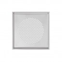 Grille carrée métallique Venezia - Ø 125 mm - Blanche ou *Inox [- Bouche acier - Réseau ventilation - Zehnder]