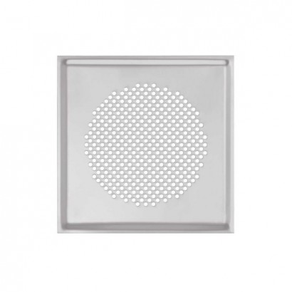 Grille ronde métallique Torino - Ø 125 mm - Blanche ou Inox - Bouche acier  - Réseau ventilation - Zehnder