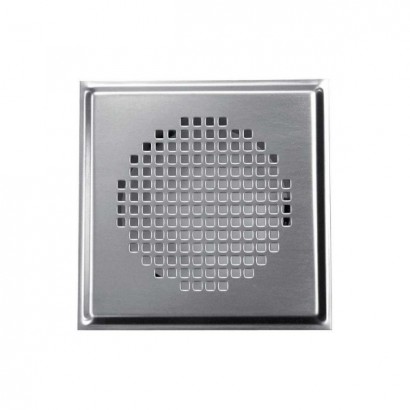 Grille carrée métallique Torino - Ø 125 mm - Blanche ou Inox [- Bouche  acier - Réseau ventilation - Zehnder]